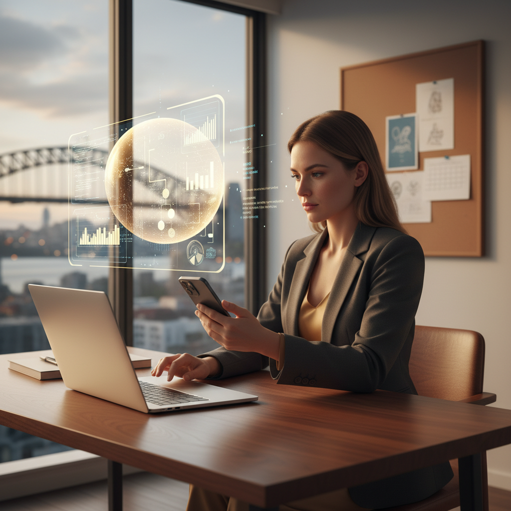 Australian business owner using AI — Sydney